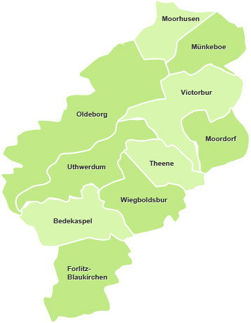 Karte der Ortsteile